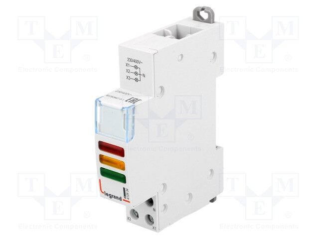 LED indicator; Mounting: DIN; 230/400VAC