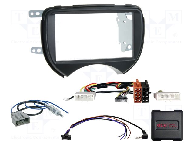 Adapter for control from steering wheel; Nissan; DIN,ISO; black