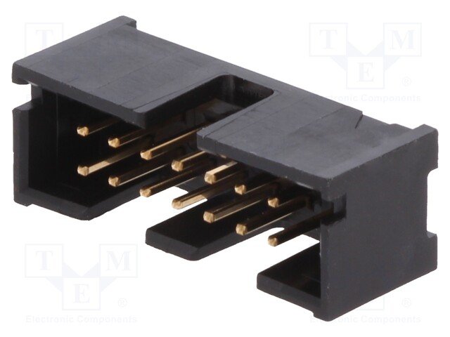 Socket; IDC; male; PIN: 14; straight; THT; gold-plated; 2.54mm