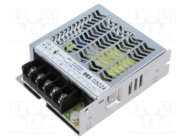 Power supply: switching; for building in; 50W; 24VDC; 0÷2.2A; BRS