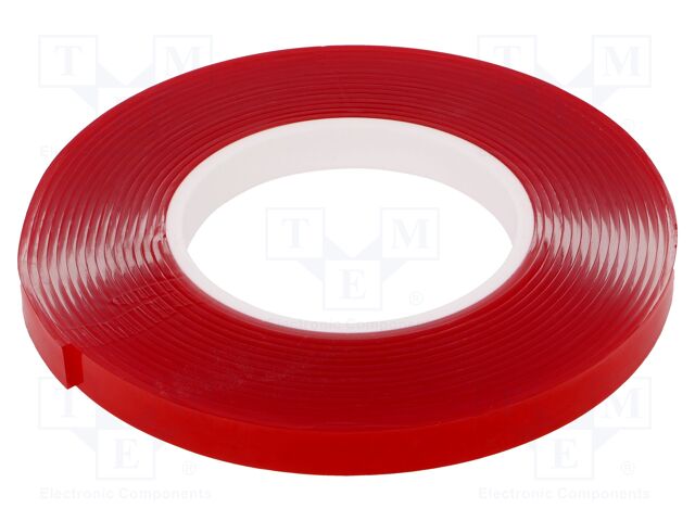 Tape: fixing; W: 12mm; L: 5.5m; Thk: 2mm; double-sided; acrylic; 8N/cm