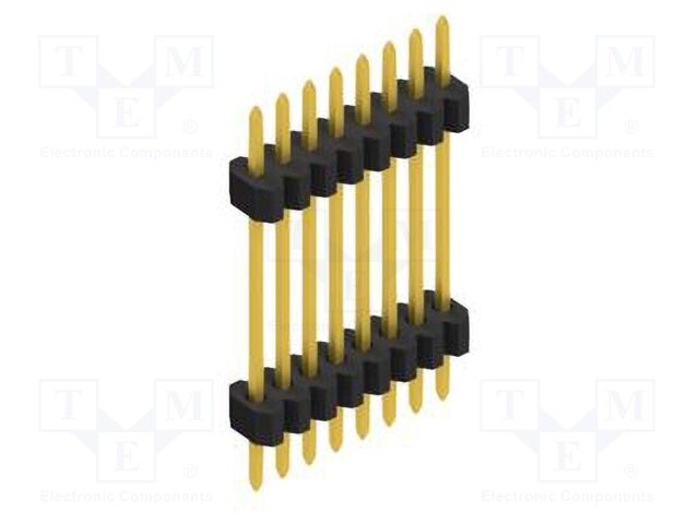 Connector: pin strips; pin header; male; PIN: 8; 1.27mm; THT; 1x8