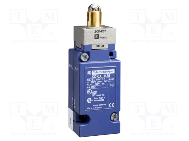 Limit switch; NO + NC; 10A; max.250VAC; max.250VDC; IP66; -25÷70°C