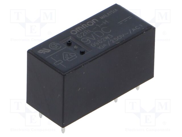Relay: electromagnetic; SPDT; Ucoil: 9VDC; 12A; 12A/250VAC; PCB