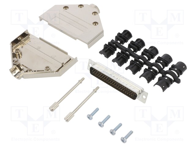 D-Sub HD; PIN: 62; male; shielded,metalized; straight; soldering