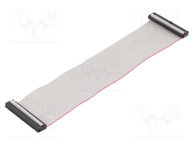 Ribbon cable with IDC connectors; 50x28AWG; Cable ph: 1.27mm