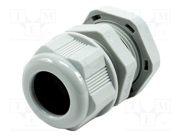 Cable gland; PG19; IP68; nylon; UL94V-2; grey