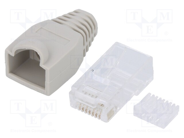 Plug; RJ45; PIN: 8; Cat: 6; with protection,unshielded; Layout: 8p8c