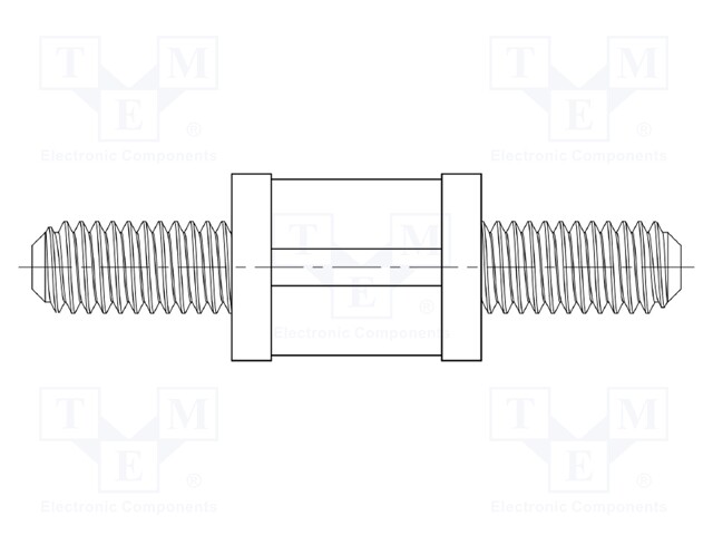 Spacer sleeve; polyamide 66; 6.4mm; Colour: natural; UL94V-2