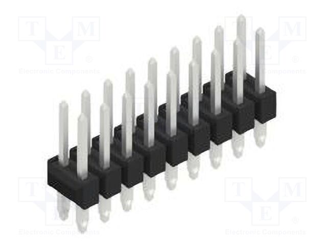 Connector: pin strips; pin header; male; PIN: 18; 2.54mm; THT; 2x9