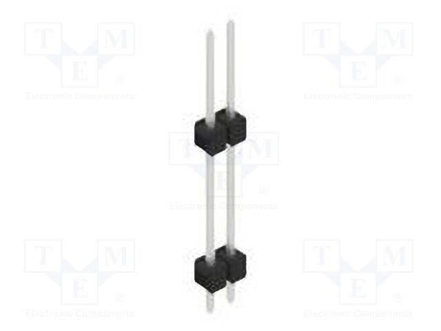 Connector: pin strips; pin header; male; PIN: 2; 2.54mm; THT; 1x2