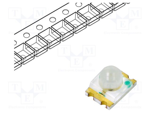 LED; blue; SMD; 3224; 2000÷2500mcd; 3÷3.4VDC; 3.2x2.4x2.4mm; 20°