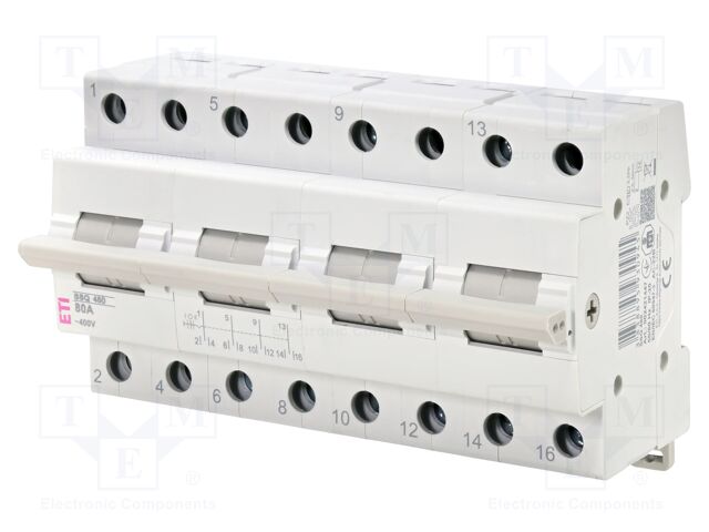 Mains-generator switch; Poles: 2; 230/400VAC; 125A; IP20