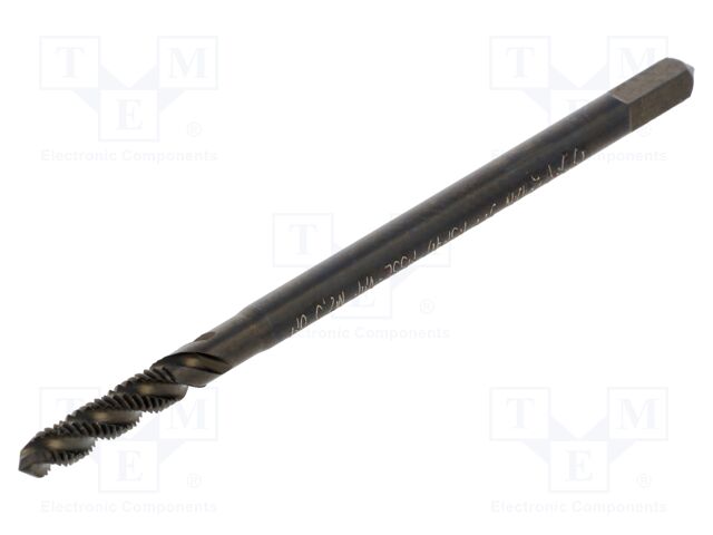 Tap; M2,5; 450m; L: 50mm; Holder: square,machine; 2.1mm; Plating: VAP
