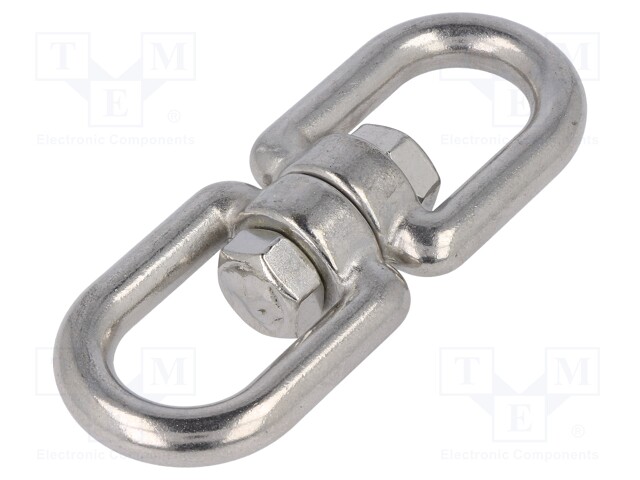 Swivel; acid resistant steel A4; for rope; 115mm; Size: 10mm