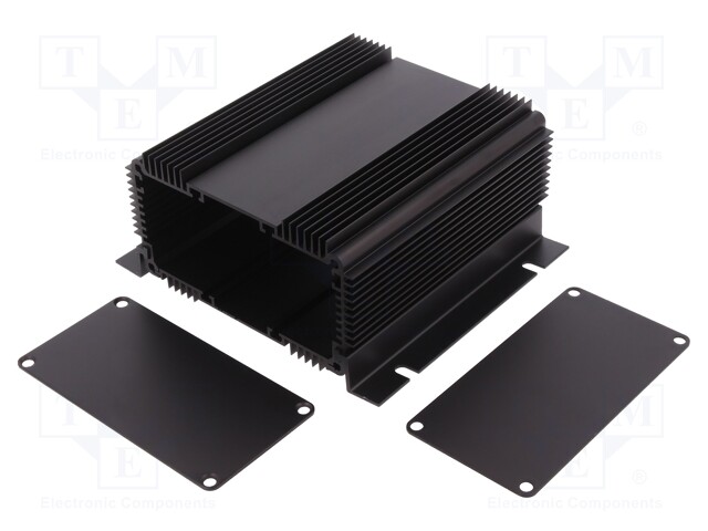 Enclosure: with panel; 1455NHD; X: 111mm; Y: 120mm; Z: 61mm; black