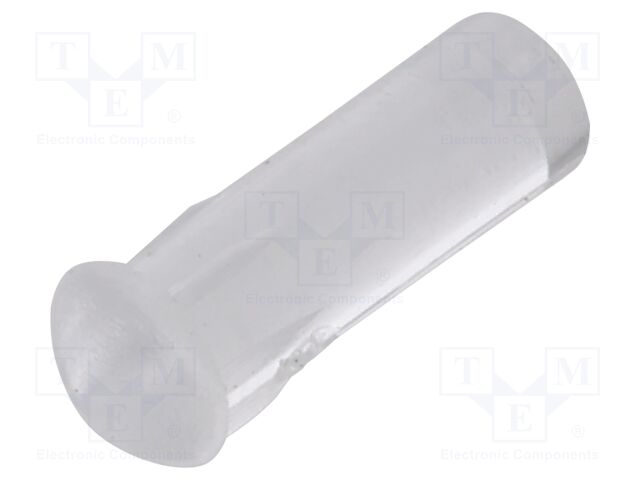 Fiber for LED; Ø3.2mm; L: 8.8mm; round; Front: convex; straight