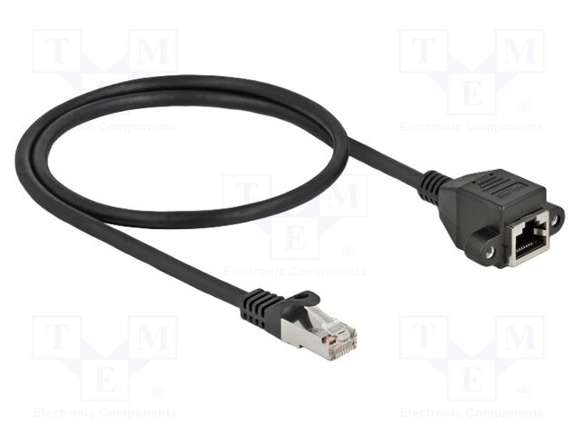 Extender Ethernet; S/FTP; Cat: 6a; RJ45 socket,RJ45 plug; 0.5m