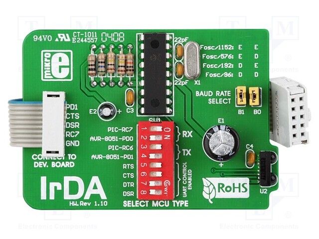Expansion board; IDC10; Features: MCP2155,TFDU4101