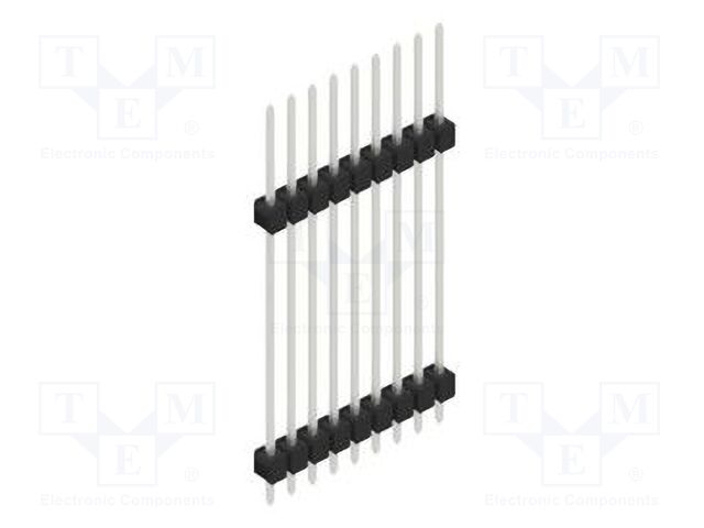 Connector: pin strips; pin header; male; PIN: 9; 2.54mm; THT; 1x9