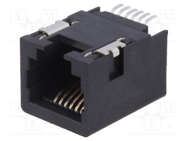 Socket; RJ11; PIN: 6; Cat: 3; unshielded,low profile; gold-plated