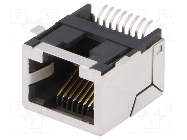 Socket; RJ45; PIN: 8; shielded; gold-plated; Layout: 8p8c; SMT