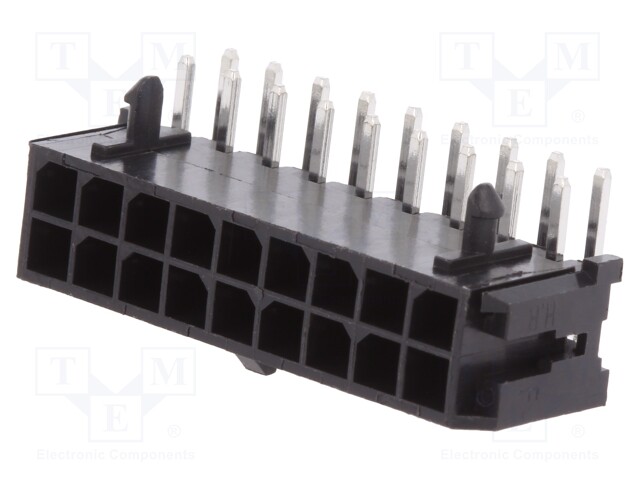 Socket; wire-board; male; 3mm; PIN: 18; THT; on PCBs,PCB snap; 5A