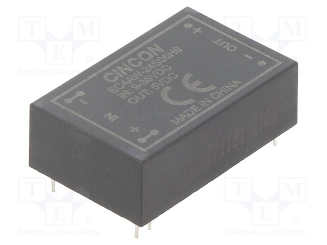 Converter: DC/DC; 5/6W; Uin: 9÷36V; 5VDC; Iout: 1000mA; DIP24; 13.1g