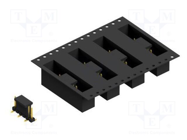 Connector: pin strips; pin header; male; PIN: 6; 2.54mm; SMT; 1x6