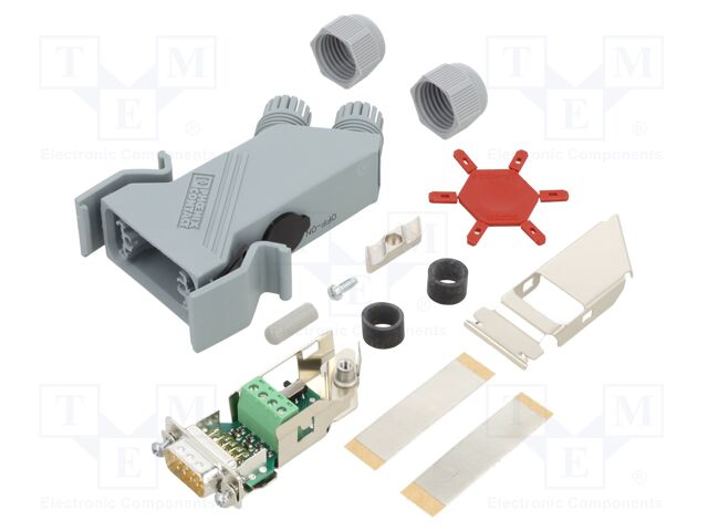 D Sub Connector, Standard, Plug, 9 Contacts, DE, Screw