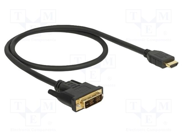 Cable; DVI-D (18+1) plug,HDMI plug; bidirectional,single link