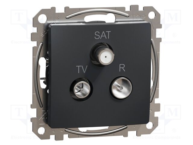R-TV-SAT socket ending; IP20; plaster embedded,in mounting box