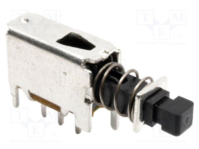 Switch: push-button; Pos: 2; SPDT; 0.3A/30VDC; Rcont max: 20mΩ; THT
