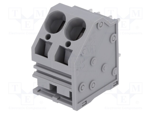 PCB terminal block; angled; 10mm; ways: 2; on PCBs; 0.2÷16mm2; 66A