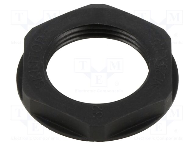 Nut; M25; polyamide; 34mm; black; Thread: metric; SKINTOP® GMP-HF-M