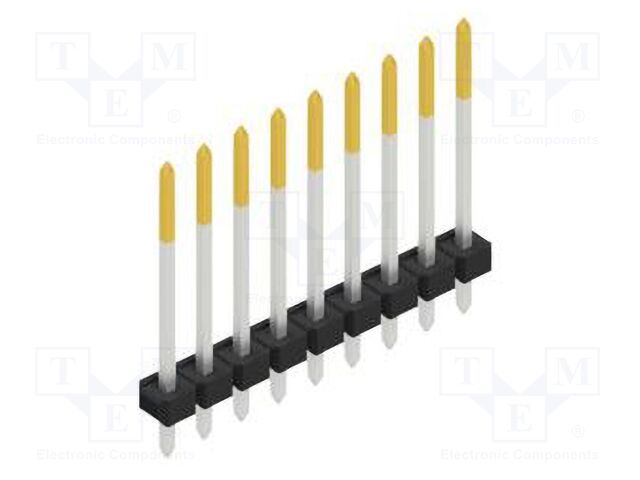 Connector: pin strips; pin header; male; PIN: 9; 2.54mm; THT; 1x9
