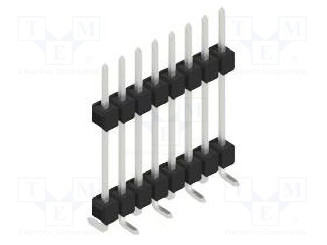 Connector: pin strips; pin header; male; PIN: 8; 2.54mm; SMT; 1x8