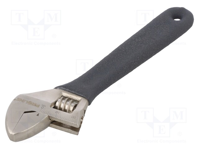 Key; adjustable; 150mm; Max jaw capacity: 19mm; forged,satin