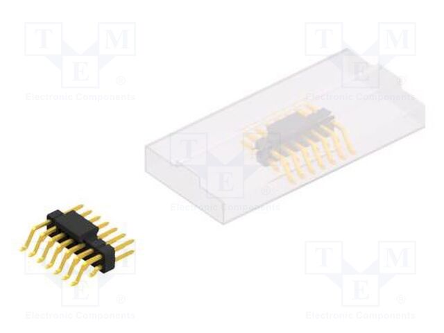 Connector: pin strips; pin header; male; PIN: 14; 2.54mm; SMT; 2x7