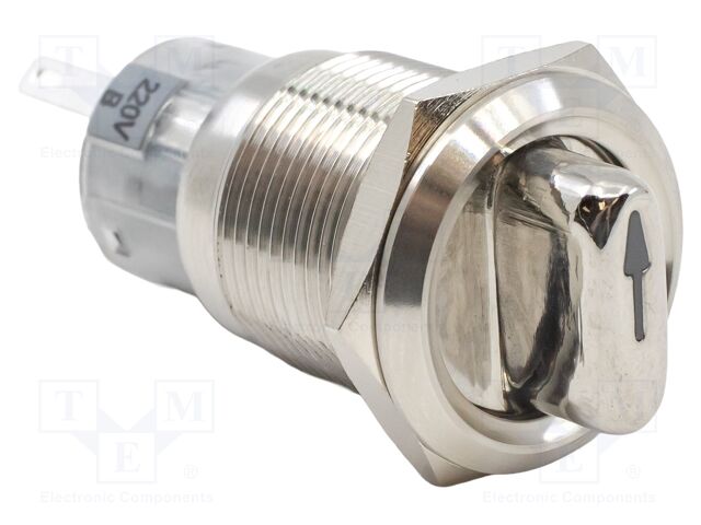 Switch: rotary; Pos: 2; SPDT; 2A/24VDC; IP65; ON-ON; Illumin: LED