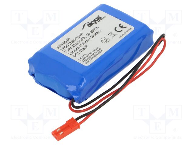 Re-battery: Li-Po; 7.4V; 2200mAh; cables,JST SYP-02T-1 socket