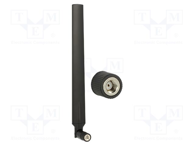 Antenna; inner,WiFi; black; RP-SMA; screw-in; male; 50Ω; -10÷55°C