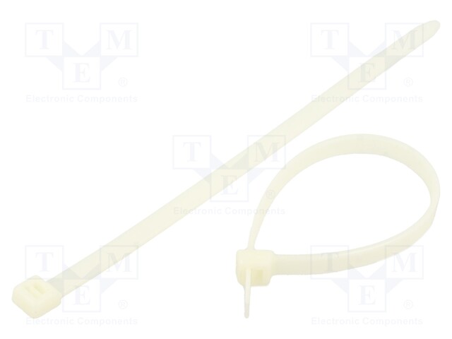 Cable tie; L: 200mm; W: 7.6mm; polyamide; 380N; natural; 100pcs.