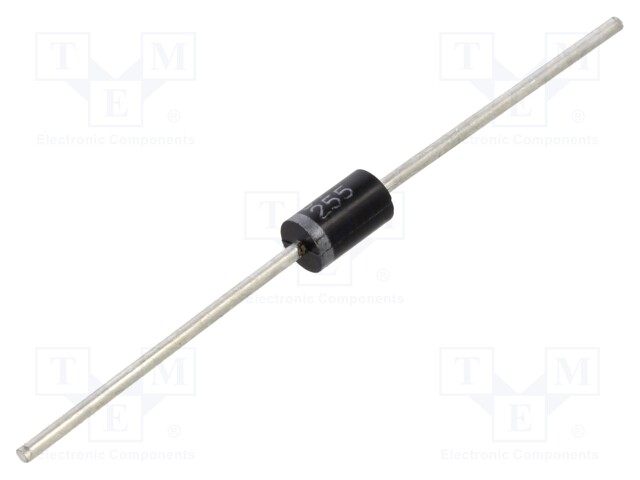 Diode: rectifying; THT; 1.3kV; 3A; Ammo Pack; Ifsm: 100A; DO201