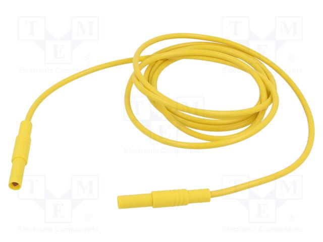 Test lead; 16A; banana plug 4mm,both sides; insulated; Len: 2m