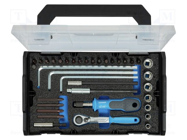 Wrench-set; Phillips,Pozidriv®,Torx®; 1/4"; 38pcs.