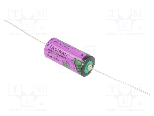 Battery: lithium (LTC); 3.6V; 2/3AA; axial; Ø14.7x33.5mm; 1600mAh