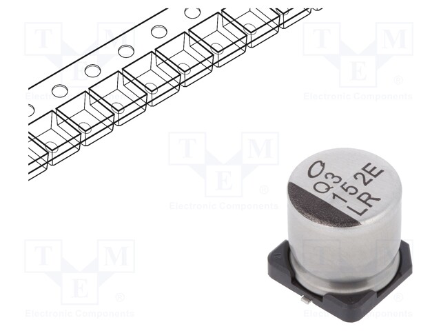 Capacitor: electrolytic; SMD; 15uF; 250VDC; Ø10x10mm; ±20%; 3000h