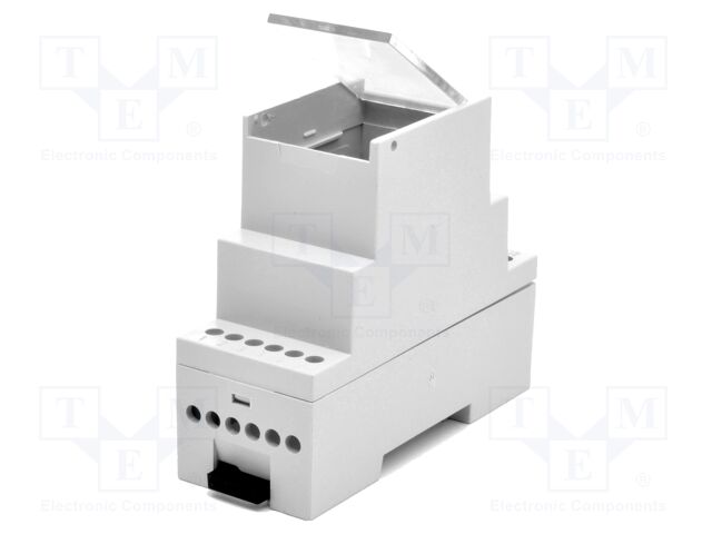 Enclosure: for DIN rail mounting; No.of mod: 2