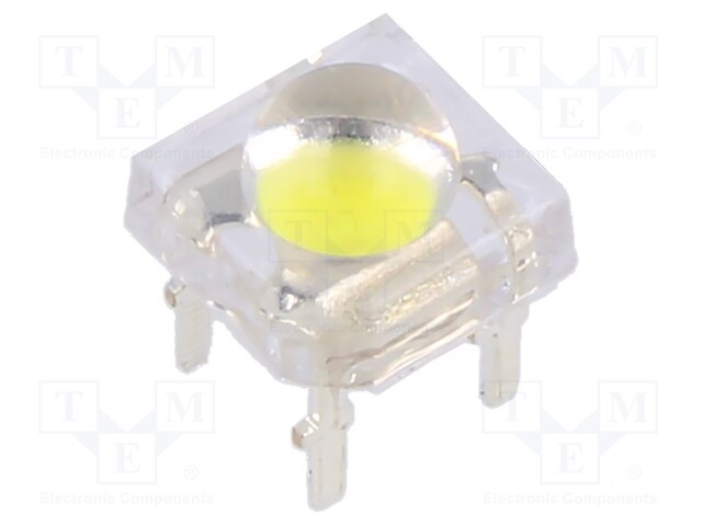 LED Super Flux; 7.62x7.62mm; white cold; 25000÷30000mcd; 35÷40lm
